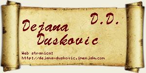 Dejana Dušković vizit kartica